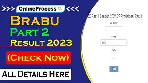 BRABU Part 2 Result 2023 and All Other Updates .